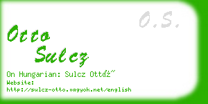 otto sulcz business card